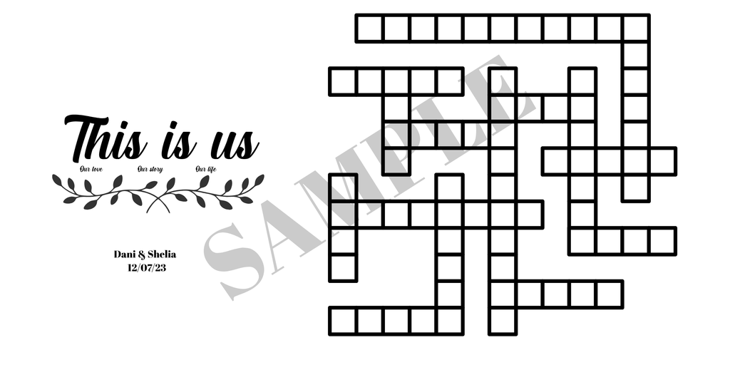 Crossword Names Plaques