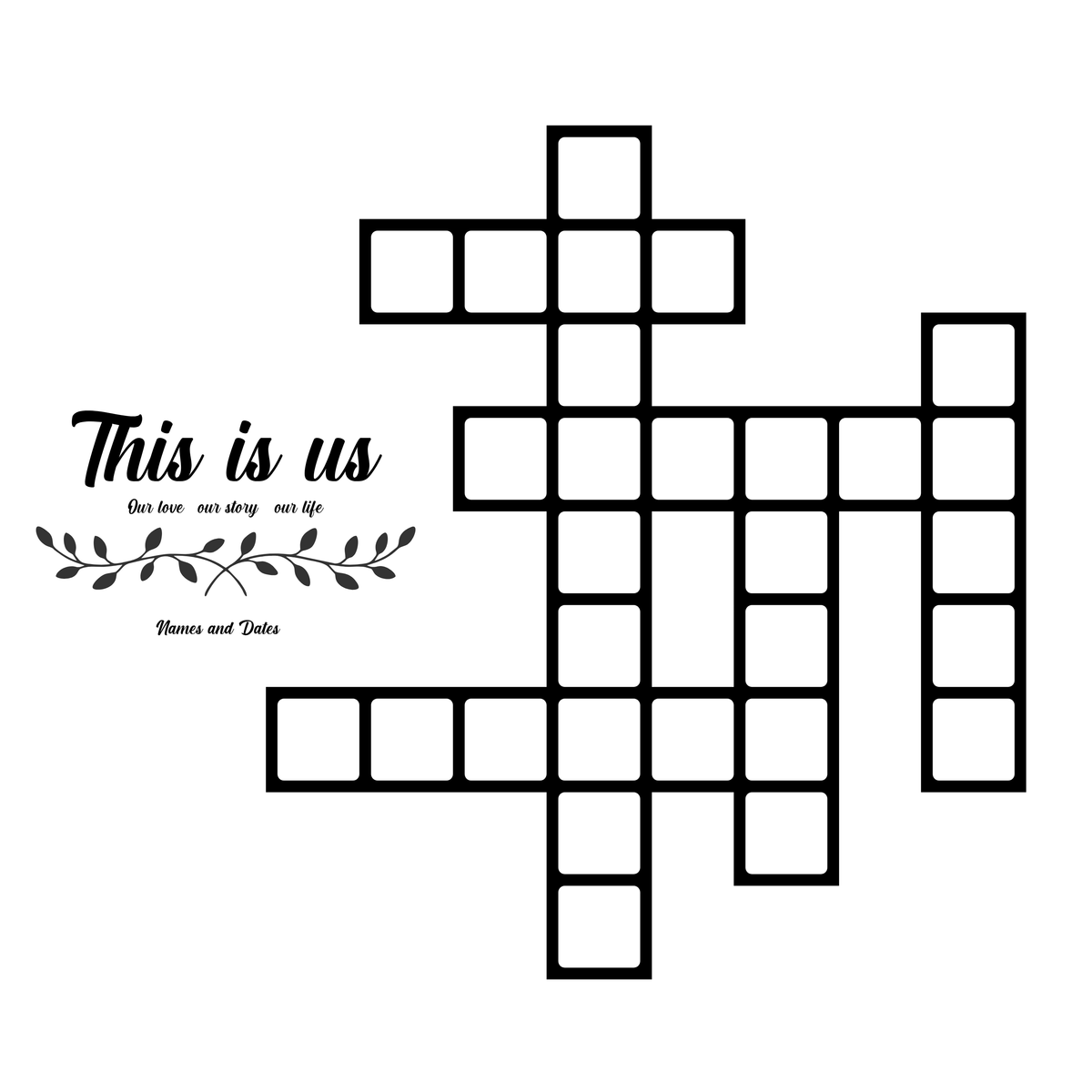 Crossword Names Plaques